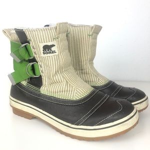 Sorel Tivoli Striped Slip Waterproof Boots 10